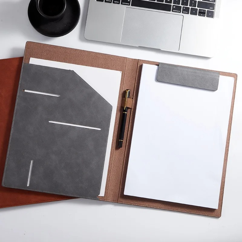 Leather Work Folder - Cartella Portadocumenti in Pelle Nera A4