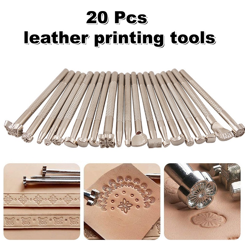 Leatherwork Embossing - Set di 20 Utensili per Incisione