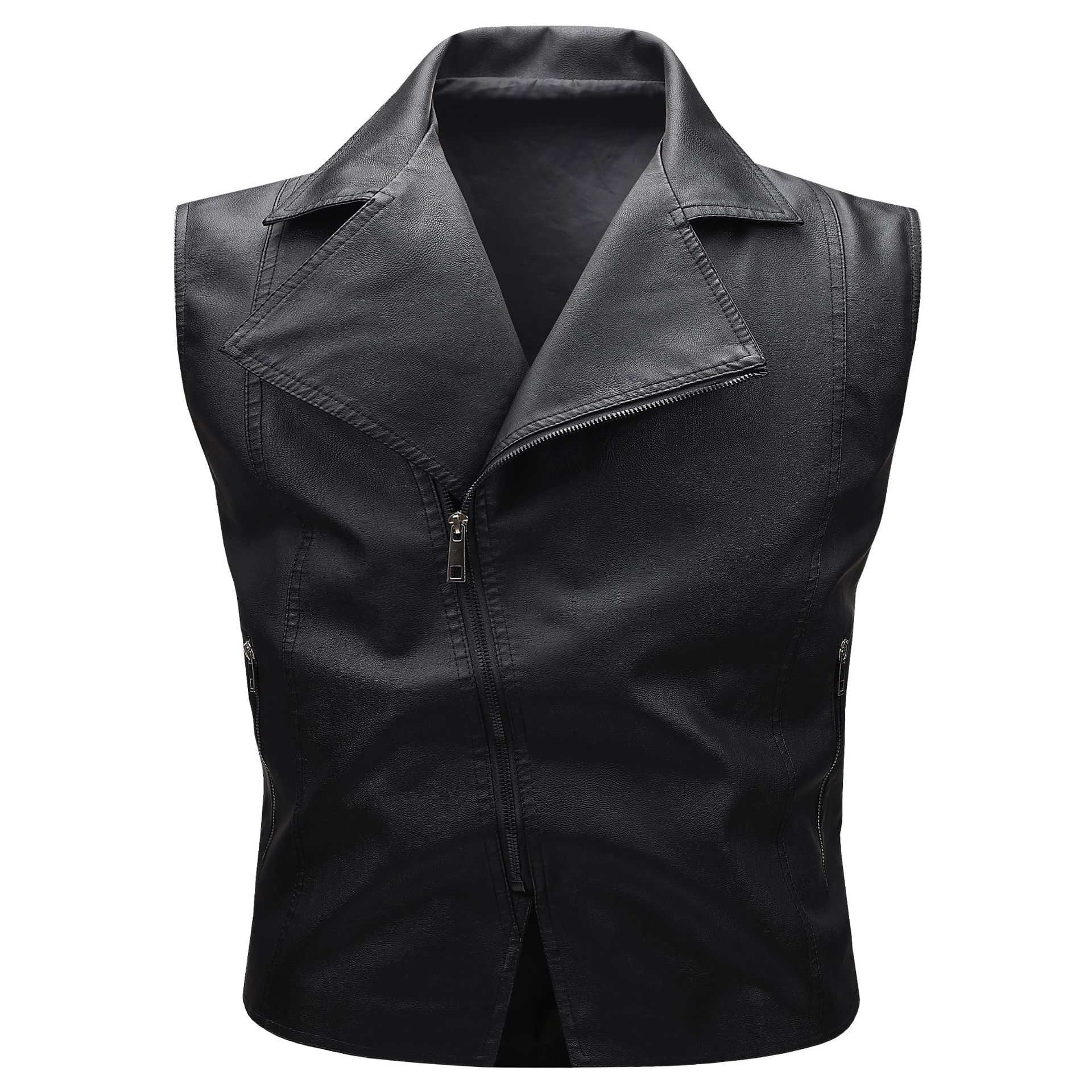 Leather Work Vest - Giacca da moto primaverile / Gilet