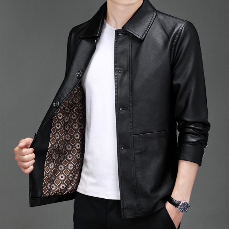 Leather Work Jacket Mens - Nuova Giacca in Pelle da Uomo