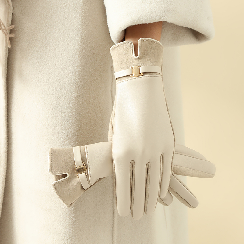Leather Work Winter Gloves - 1 paio di guanti da donna
