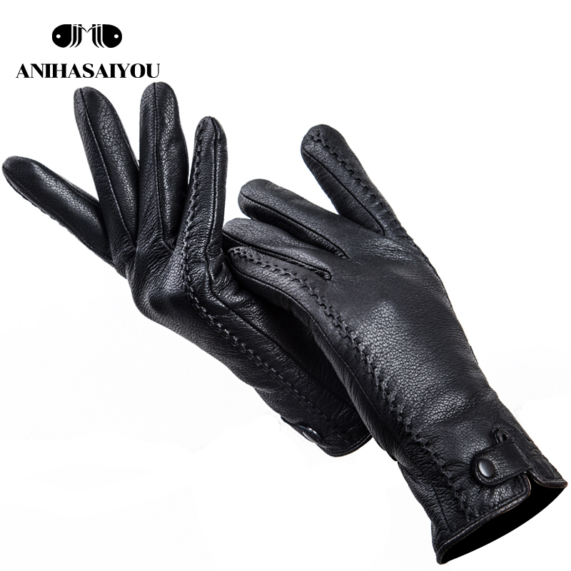 Leather Work Winter Gloves - Guanti da donna in vera pelle