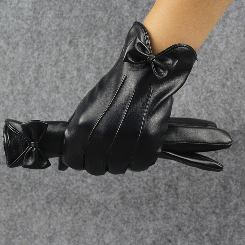 Leather Work Winter Gloves - Guanti da ciclismo in pelle di