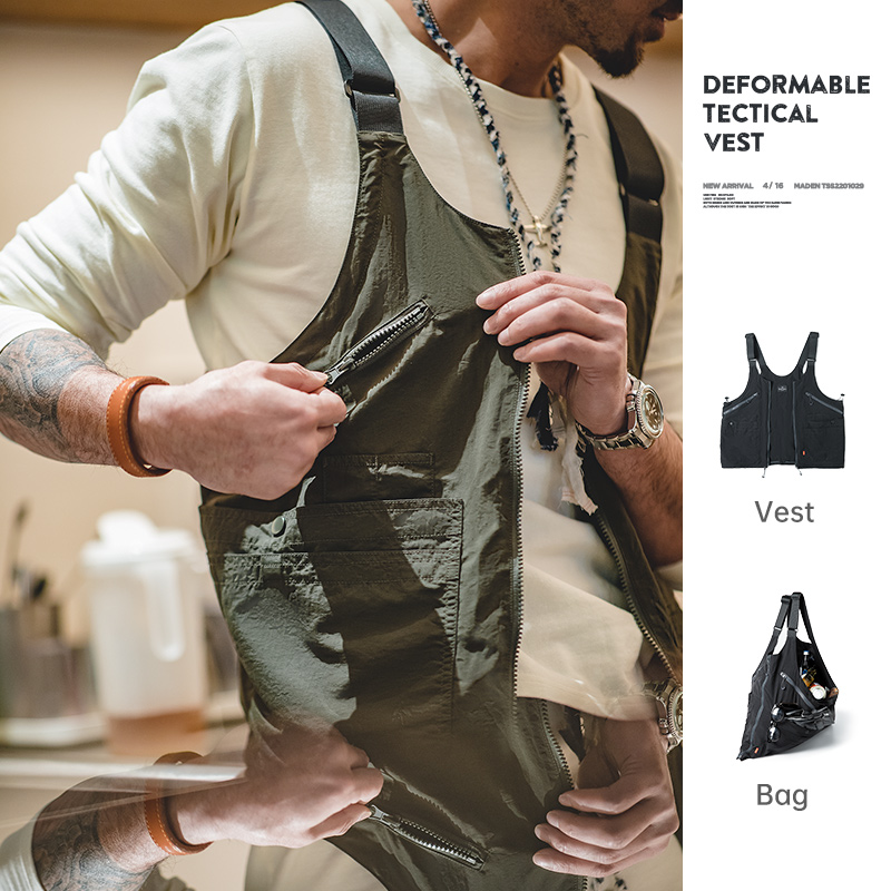 Leather Work Vest - Maden 2023 Nuovo Design Maschile Casual