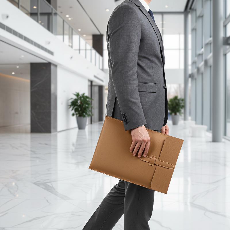 Leather Work Folder - Borsa Portadocumenti Verticale in Pelle Premium