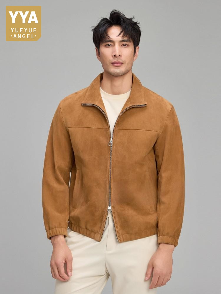 Leather Work Jacket Mens - Giacca da uomo in morbida pelle