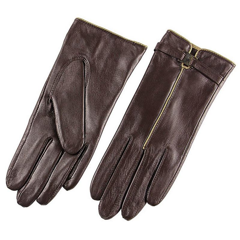Leather Work Winter Gloves - Guanti da donna in vera pelle