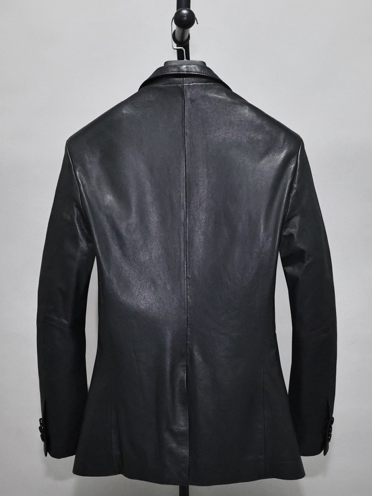 Blazer da Uomo in Vera Pelle,  - Leather Work Jacket Mens recensione e prezzo