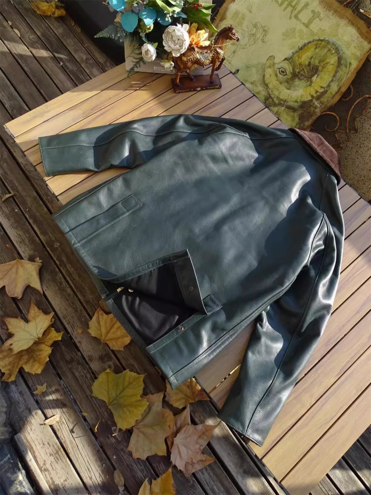 Giacca da uomo in vera pelle d - Leather Work Jacket Mens recensione e prezzo
