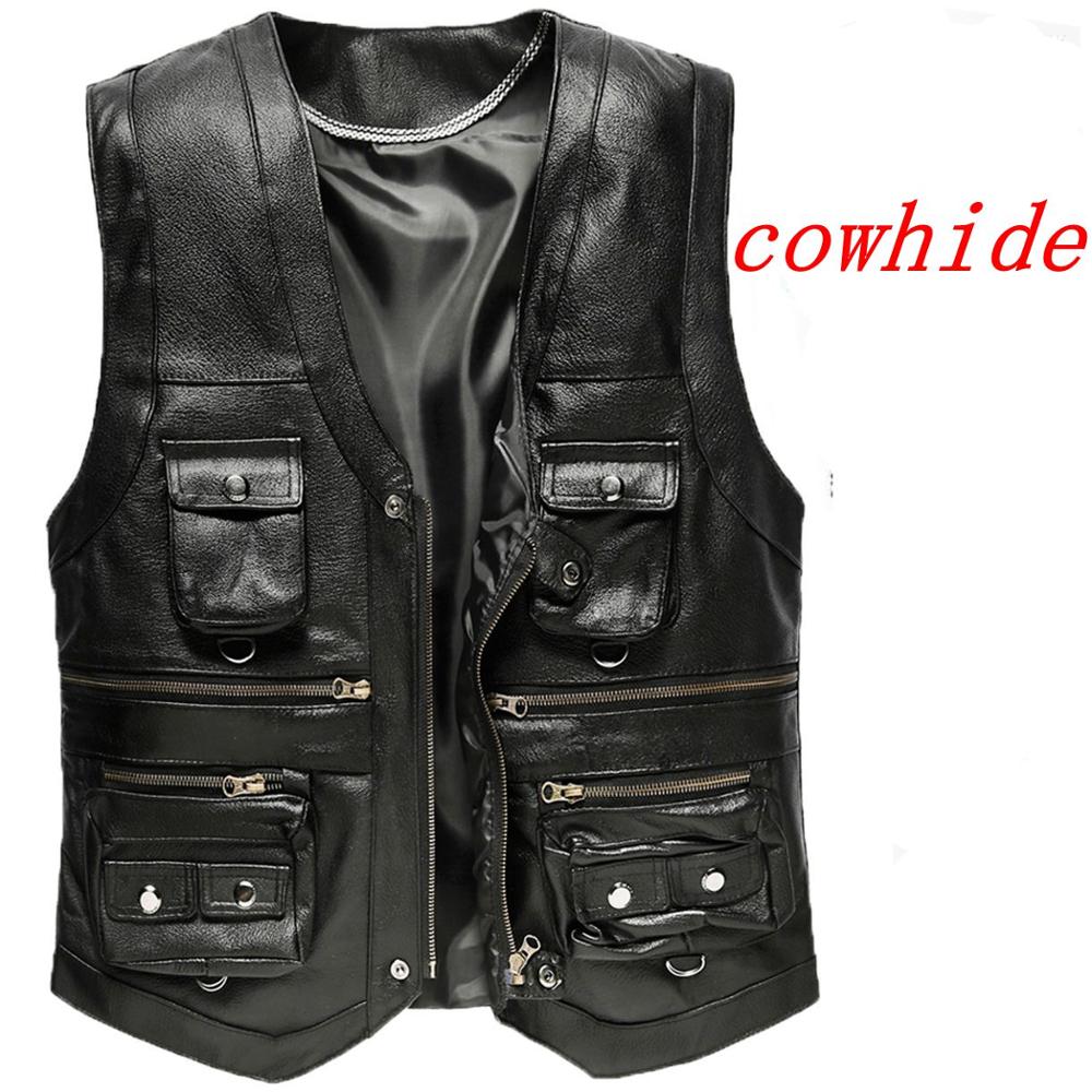 2023 Gilet da uomo in vera pel - Leather Work Vest recensione e prezzo
