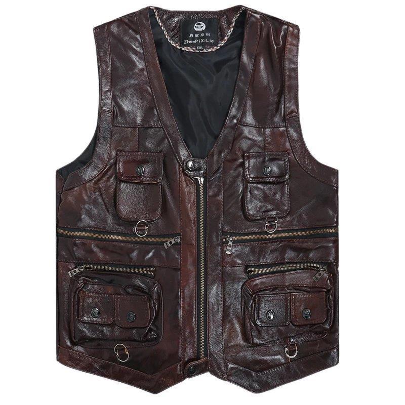 2023 Gilet da uomo in vera pel - Leather Work Vest recensione e prezzo