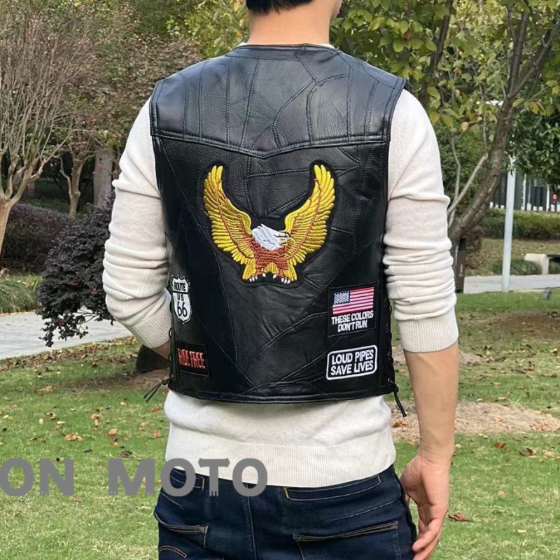 NUOVO Gilet da Moto per Uomo,  - Leather Work Vest recensione e prezzo