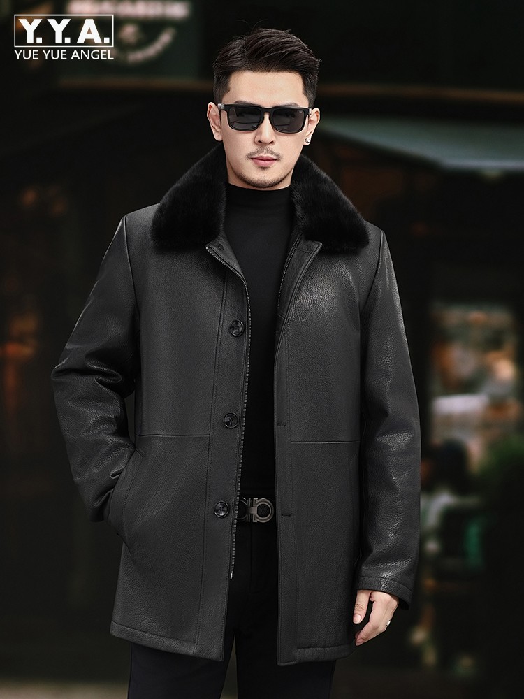 Uomo di lusso invernale vera p - Leather Work Jacket Mens recensione e prezzo