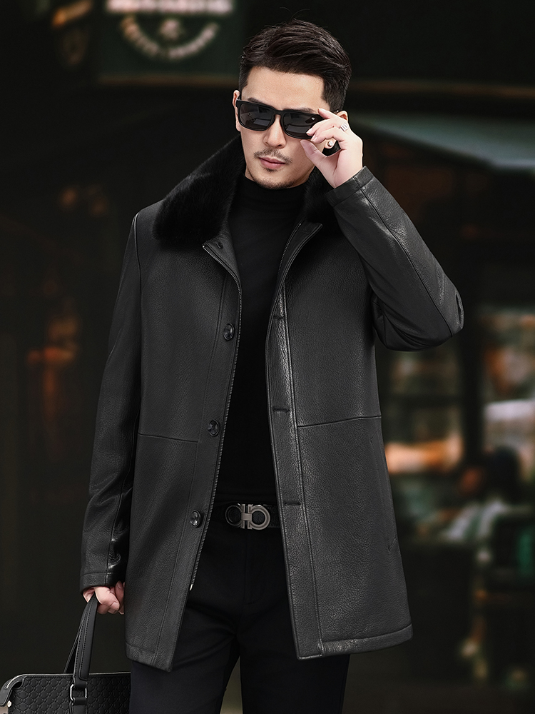 Uomo di lusso invernale vera p - Leather Work Jacket Mens recensione e prezzo