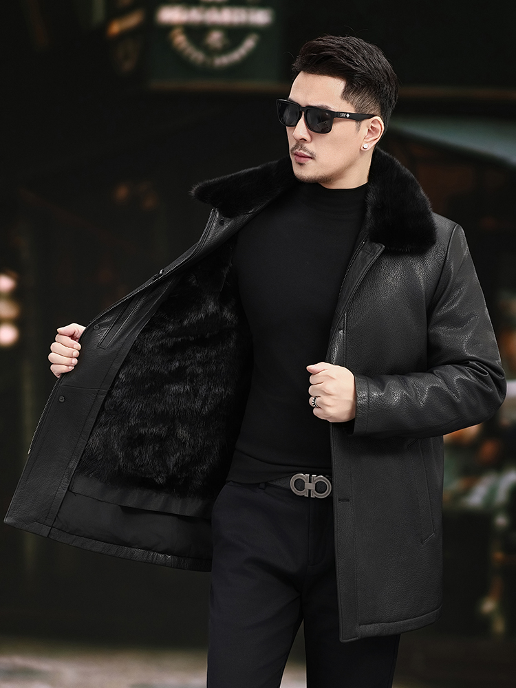 Uomo di lusso invernale vera p - Leather Work Jacket Mens recensione e prezzo