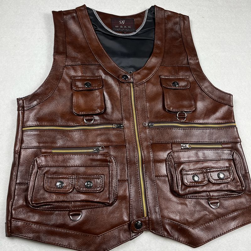 Gilet in vera pelle di vacchet - Leather Work Vest recensione e prezzo