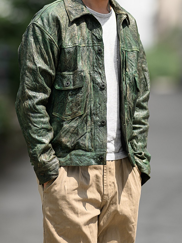 Giacca vintage in vera pelle d - Leather Work Jacket Mens recensione e prezzo