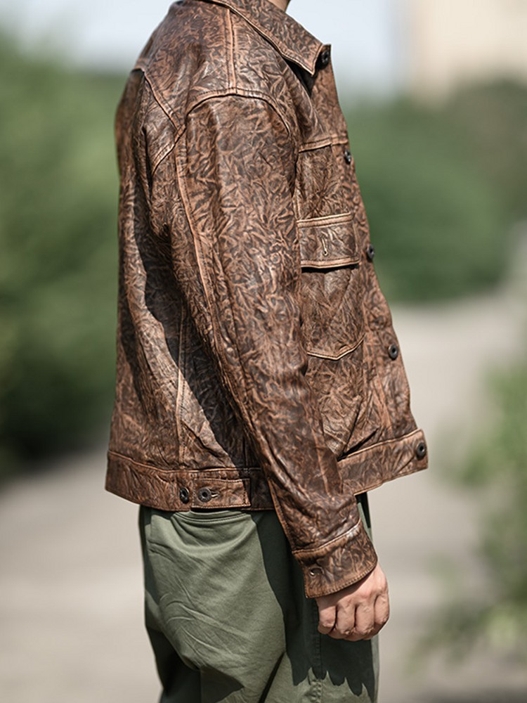 Giacca vintage in vera pelle d - Leather Work Jacket Mens recensione e prezzo