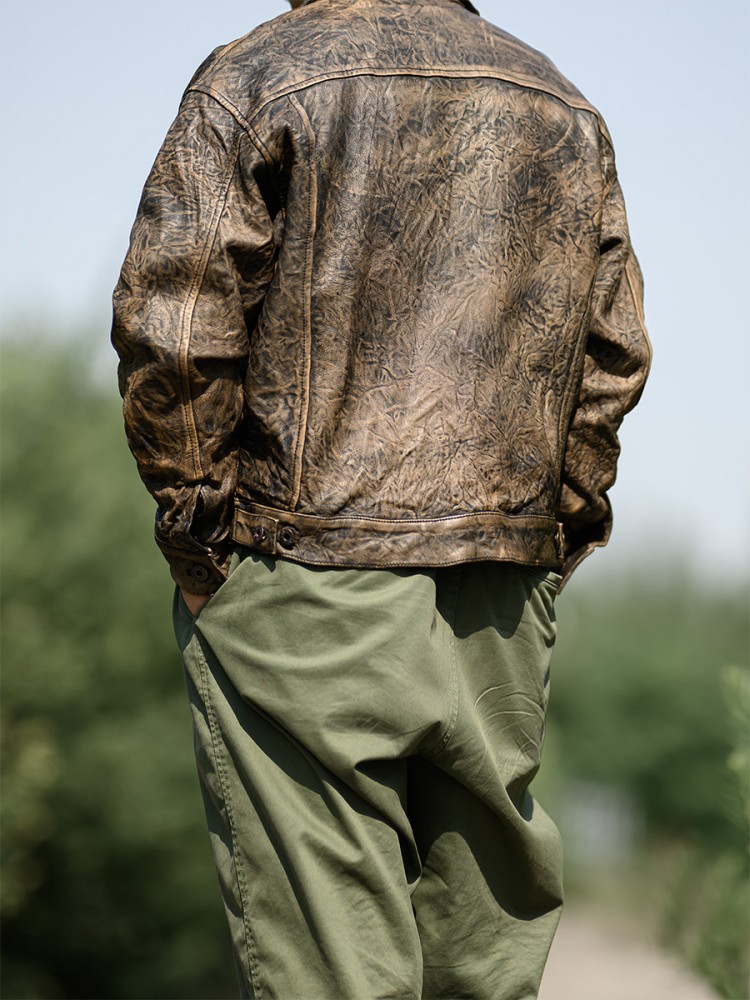 Giacca vintage in vera pelle d - Leather Work Jacket Mens recensione e prezzo