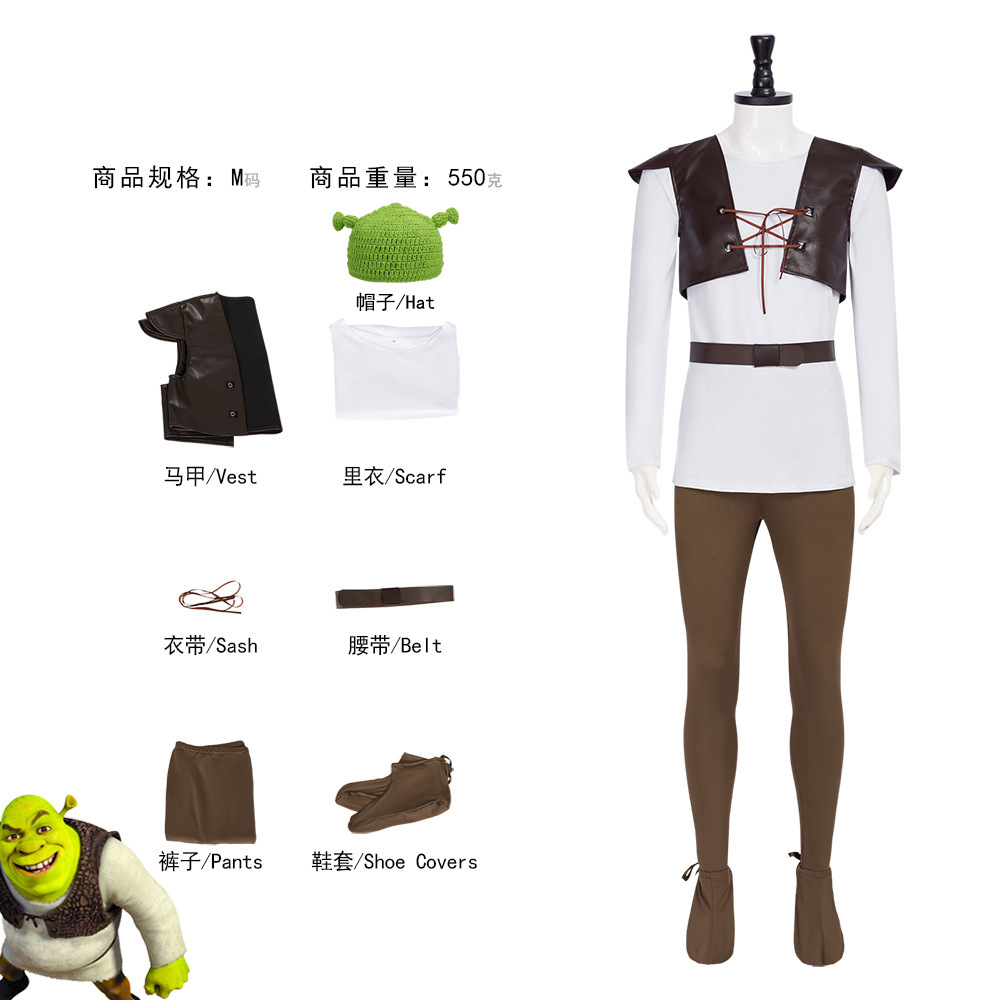 Shrek Costumi Cosplay Cappello - Leather Work Vest recensione e prezzo