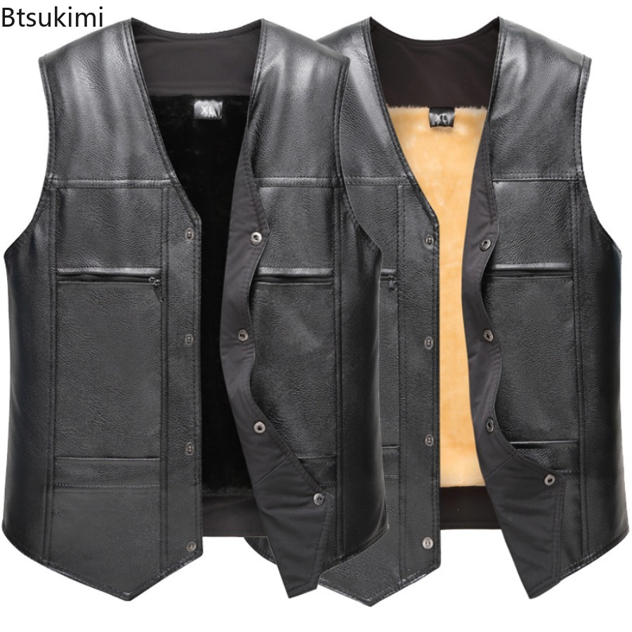 Autunno Inverno Nuovo Gilet in - Leather Work Vest recensione e prezzo
