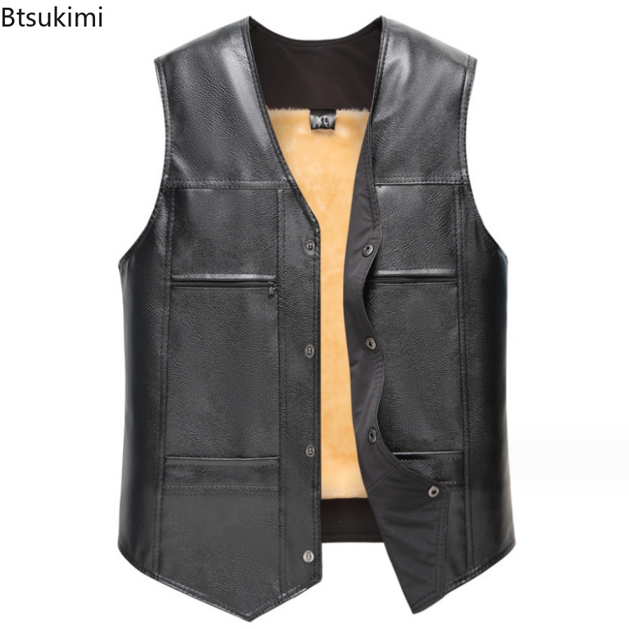 Autunno Inverno Nuovo Gilet in - Leather Work Vest recensione e prezzo