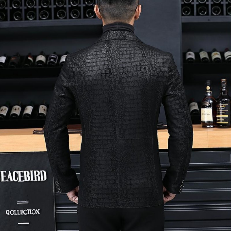 Autunno Affari Degli Uomini di - Leather Work Jacket Mens recensione e prezzo