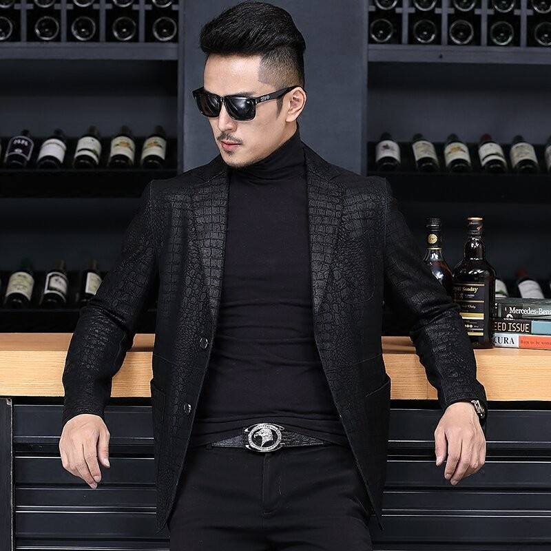 Autunno Affari Degli Uomini di - Leather Work Jacket Mens recensione e prezzo