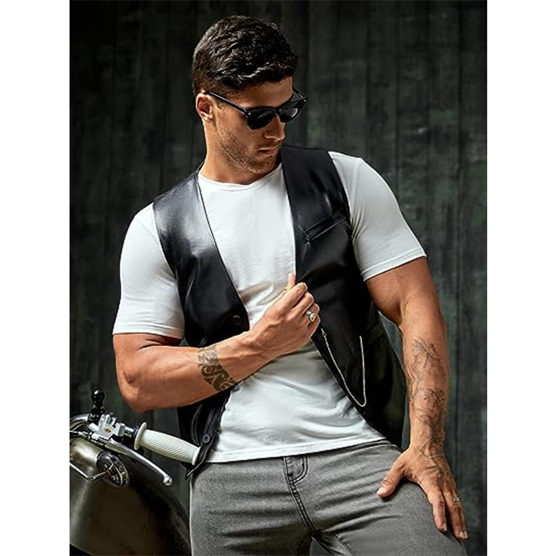 Nuovo gilet da uomo in pelle s - Leather Work Vest recensione e prezzo