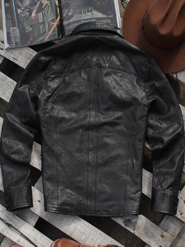 Giacca da uomo in vera pelle p - Leather Work Jacket Mens recensione e prezzo