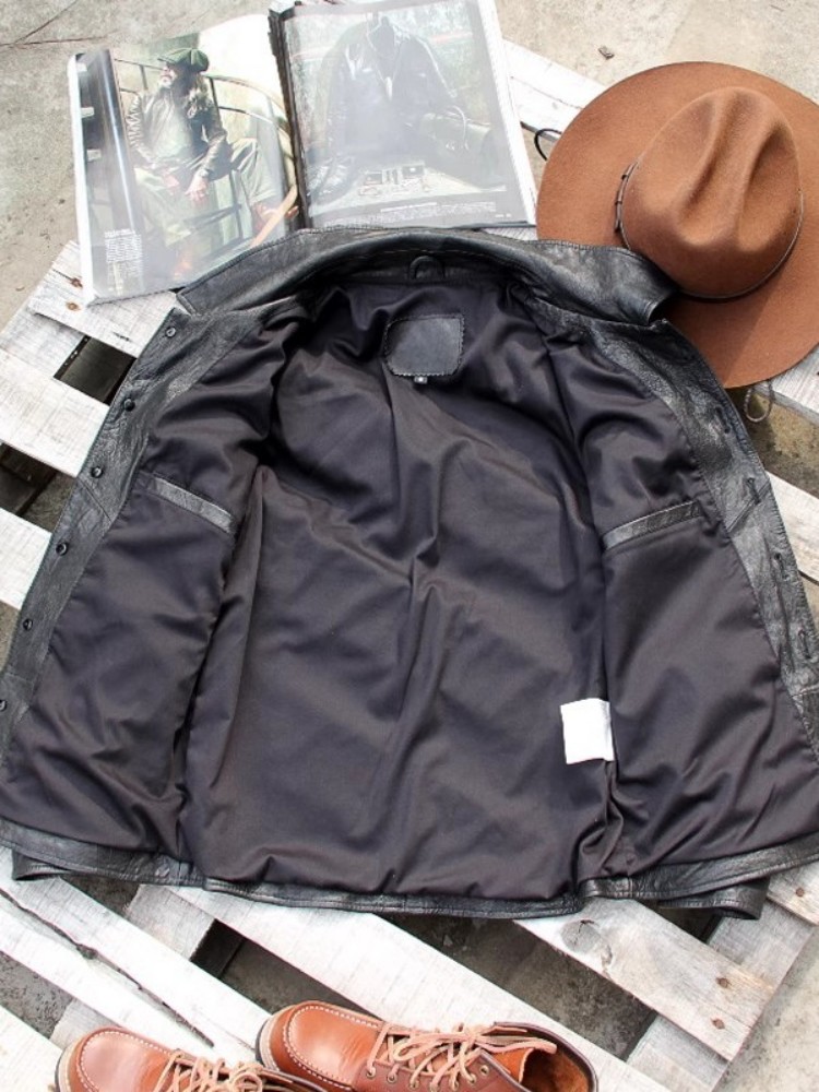 Giacca da uomo in vera pelle p - Leather Work Jacket Mens recensione e prezzo