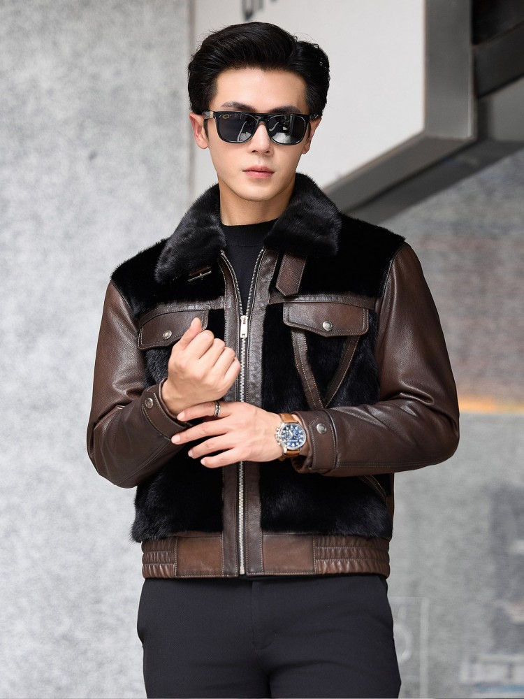 Giacca Invernale di Lusso per  - Leather Work Jacket Mens recensione e prezzo