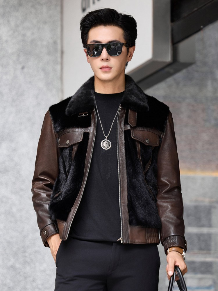 Giacca Invernale di Lusso per  - Leather Work Jacket Mens recensione e prezzo